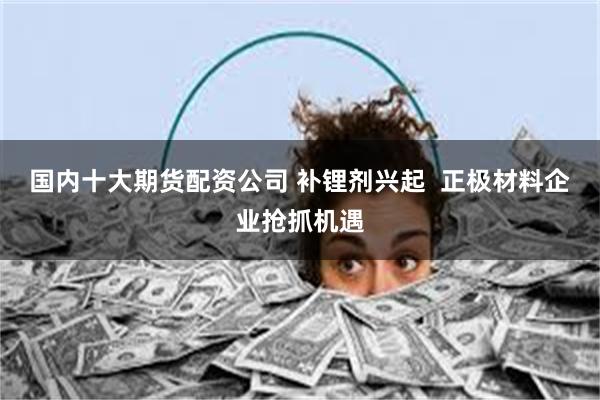 国内十大期货配资公司 补锂剂兴起  正极材料企业抢抓机遇