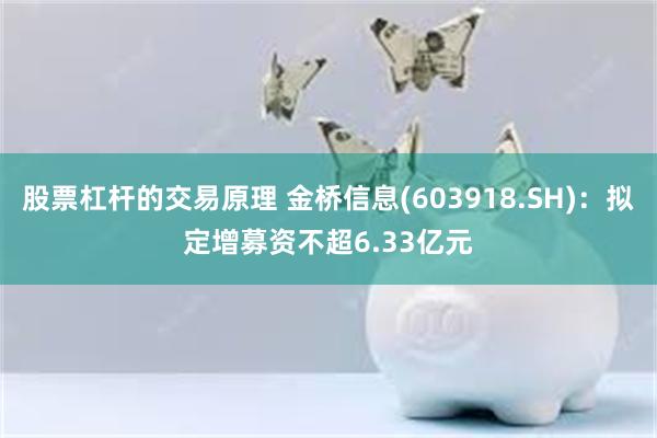 股票杠杆的交易原理 金桥信息(603918.SH)：拟定增募资不超6.33亿元