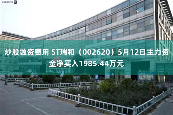 炒股融资费用 ST瑞和（002620）5月12日主力资金净买入1985.44万元