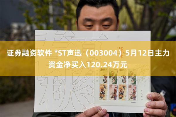 证券融资软件 *ST声迅（003004）5月12日主力资金净买入120.24万元