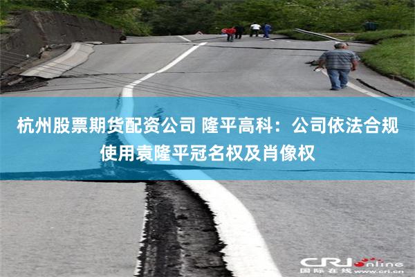 杭州股票期货配资公司 隆平高科：公司依法合规使用袁隆平冠名权及肖像权