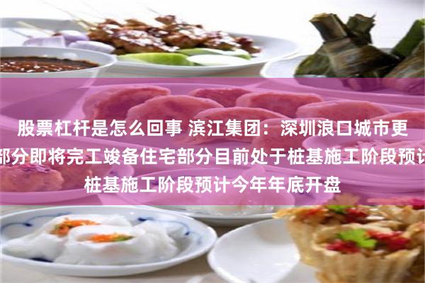 股票杠杆是怎么回事 滨江集团：深圳浪口城市更新项目中商业部分即将完工竣备住宅部分目前处于桩基施工阶段预计今年年底开盘
