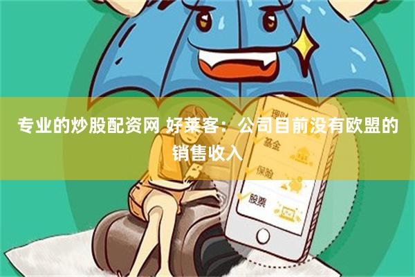 专业的炒股配资网 好莱客：公司目前没有欧盟的销售收入