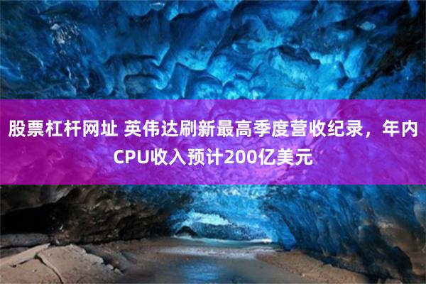 股票杠杆网址 英伟达刷新最高季度营收纪录,年内CPU收入预计200亿美元