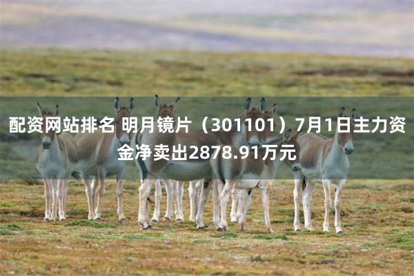 配资网站排名 明月镜片（301101）7月1日主力资金净卖出2878.91万元