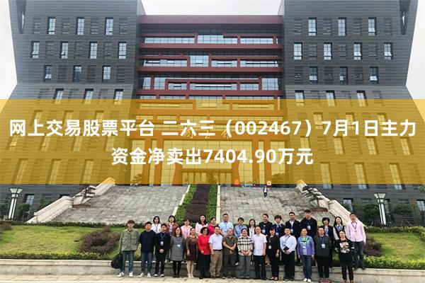 网上交易股票平台 二六三（002467）7月1日主力资金净卖出7404.90万元