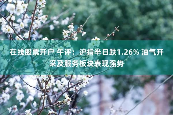 在线股票开户 午评：沪指半日跌1.26% 油气开采及服务板块表现强势