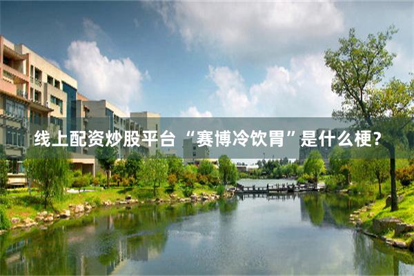 线上配资炒股平台 “赛博冷饮胃”是什么梗？