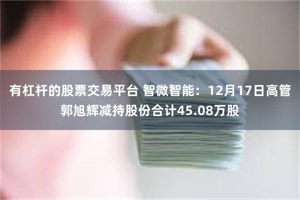 有杠杆的股票交易平台 智微智能：12月17日高管郭旭辉减持股份合计45.08万股