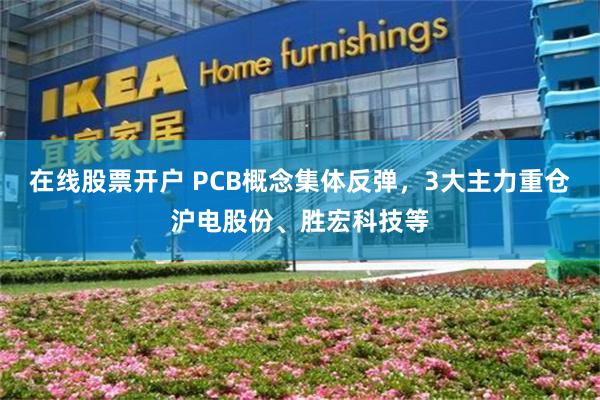 在线股票开户 PCB概念集体反弹，3大主力重仓沪电股份、胜宏科技等