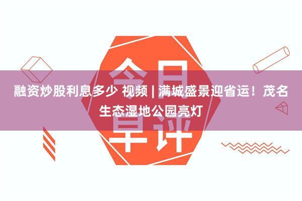 融资炒股利息多少 视频 | 满城盛景迎省运！茂名生态湿地公园亮灯