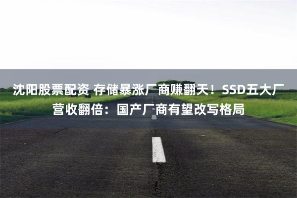 沈阳股票配资 存储暴涨厂商赚翻天！SSD五大厂营收翻倍：国产厂商有望改写格局