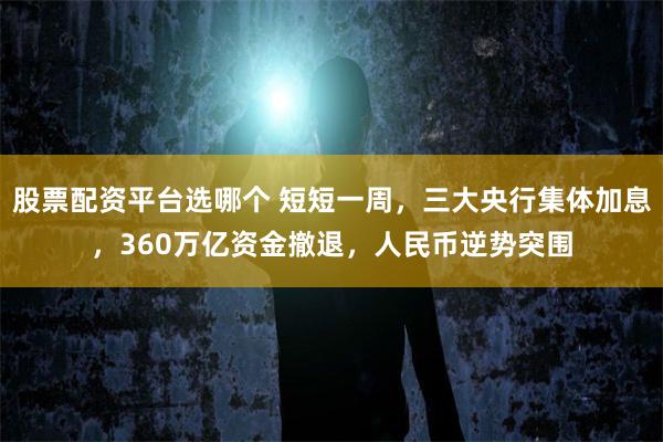 股票配资平台选哪个 短短一周,三大央行集体加息,360万亿资金撤退,人民币逆势突围