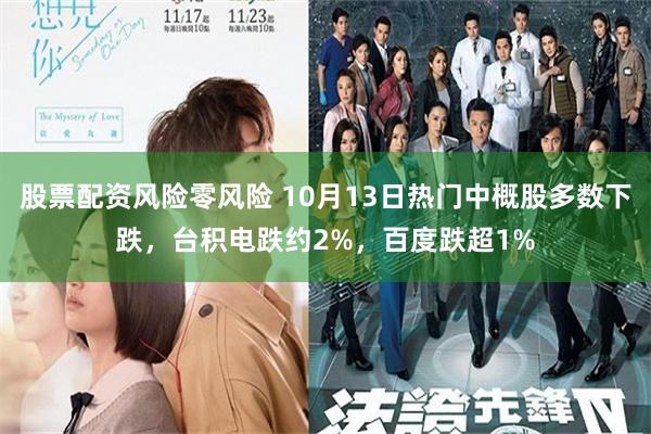 股票配资风险零风险 10月13日热门中概股多数下跌，台积电跌约2%，百度跌超1%