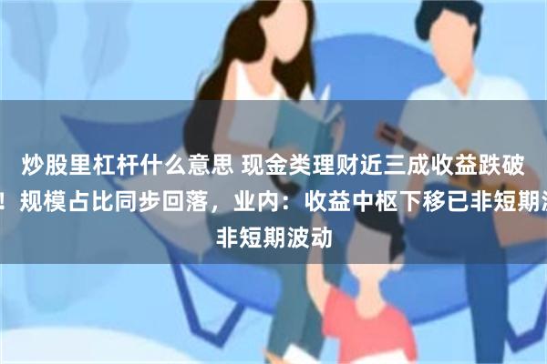 炒股里杠杆什么意思 现金类理财近三成收益跌破1%！规模占比同步回落，业内：收益中枢下移已非短期波动