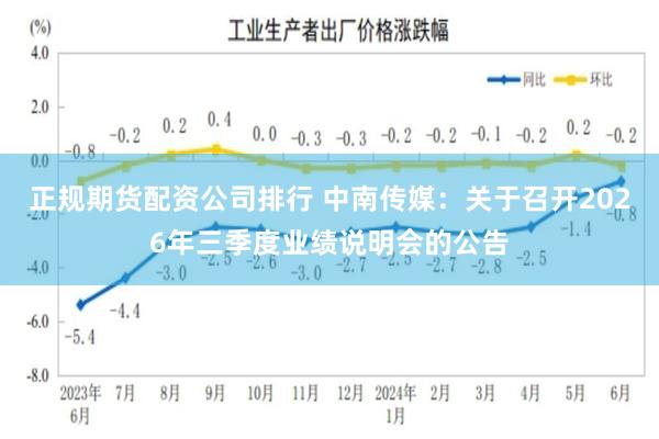 正规期货配资公司排行 中南传媒：关于召开2026年三季度业绩说明会的公告